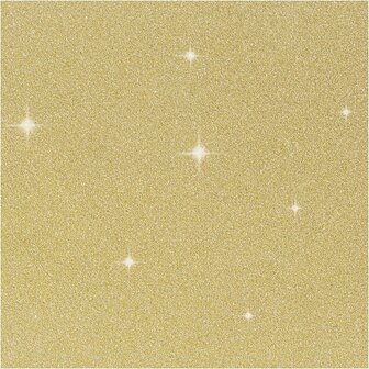 Glitterfolie, goud, B: 35 cm, dikte 110 my, 2 m/ 1 rol