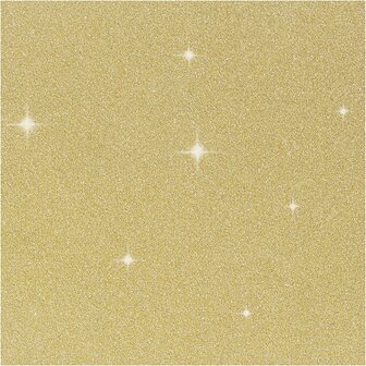 Glitterfolie - Goud - Zelfklevende Glanzende Folie - Prachtig Glittereffect - Voor Kaarten Maken, Cadeauverpakking, Scrapbooking &amp; DIY Decoratie - 35 cm Breed - 2 Meter Rol