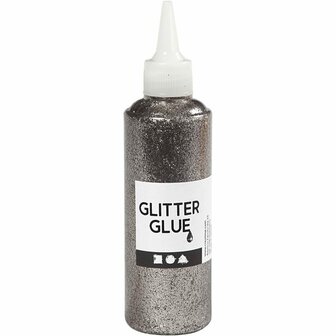 Glitterlijm, zilver, 118 ml/ 1 fles