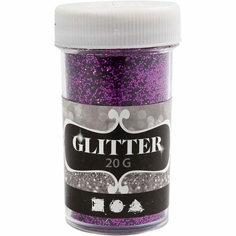Glitters - Home deco - Glitters - Kunststof - Paars - Creotime - 1 Stuk