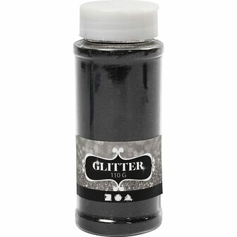 Glitters - Home deco - Glitters - Kunststof - zwart - Creotime - 1 Stuk