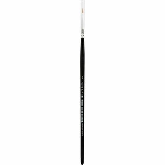 Gold Line Penselen - Ronde Penselen - Professionele Nylon Penselen - Lijndikte 3mm - Hobby Schilderpenselen - Handwerk Penselen Voor Decoratie - Lengte 17cm - 12 Stuks