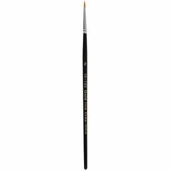 Gold Line penselen, afm 2, L: 17 cm, B: 3 mm, rond, 12 stuk