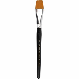 Gold Line penselen, afm 20, L: 21 cm, B: 24 mm, plat, 6 stuk