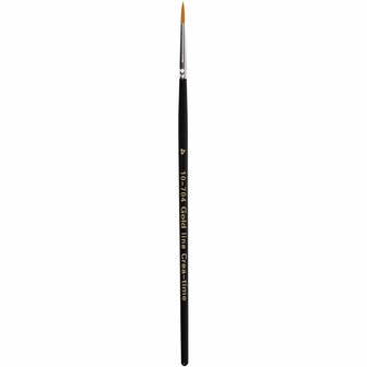 Gold Line penselen, afm 4, L: 17 cm, B: 3 mm, rond, 12 stuk