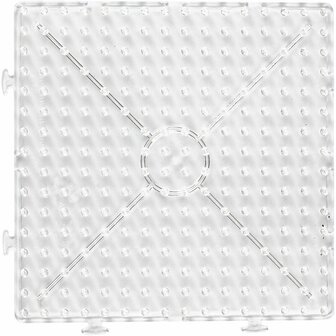 Grondplaat Voor Strijkkralen - Strijkkralenvormen - Strijkkralenbord - Onderplaat - Groot Vierkant - Jumbo Grote Strijkkralen - 15x15cm - 1 stuk