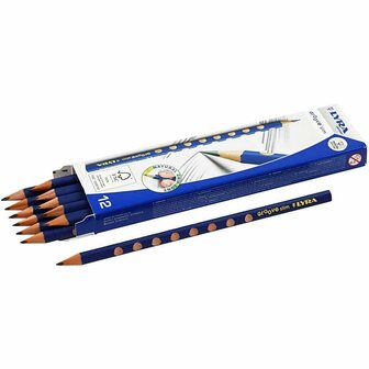 Kleurpotloden - Lyra - Grooved Potloden - HB Potloden - Schrijf- en Tekenaccessoires - Schoolmateriaal - 7 cm - Set van 12 Stuks