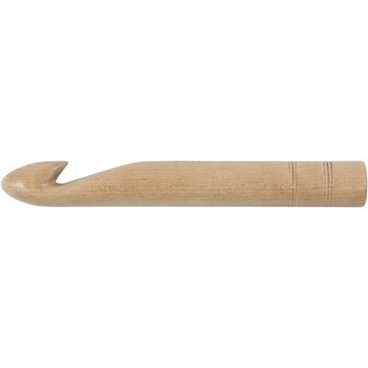 Haaknaald - Extra Groot - 30 mm - 23 cm - Houten Haaknaald - Lichtgewicht &amp; Gelakt - Geschikt voor Dikke Wol, XXL Breiwerk &amp; Grof Haken - Ergonomische Grip