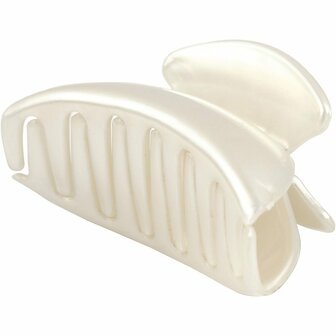 Haarkam - Parelmoer - Luxe Kunststof Kam - 90 mm x 45 mm - Perfect voor Haarstyling, DIY Haaraccessoires &amp; Knutselprojecten - Geschikt voor Kralen &amp; Strasdecoratie