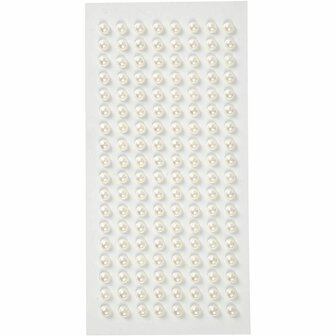 Halve Parels - Zelfklevende Kralen - Parelmoer Decoratie - DIY Halve Parels - Kleine Decoratieve Parels - Diameter 5 mm - 144 Stuks