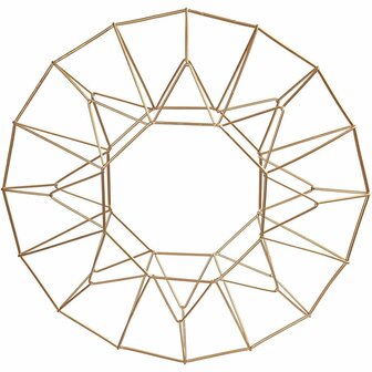 Hangende Bal Koper - Grote Metalen Ring - Om Op te Hangen of als Tafeldecoratie - Diameter 28 cm