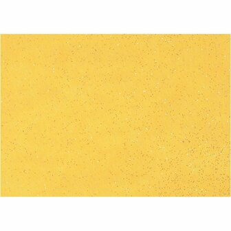 Hobbyvilt Geel - A4 Formaat - 1 mm Dikte - 10 Vellen - DIY Knutselvilt - Stevige Kwaliteit - Hobbyvilt met Glitter