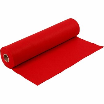 Vilt - Hobbyvilt - Rood - DIY - Hobby &amp; Naai Projecten - Breedte: 45cm - Dikte: 1,5mm - 180-200 gram - 5 mtr - 1 Rol