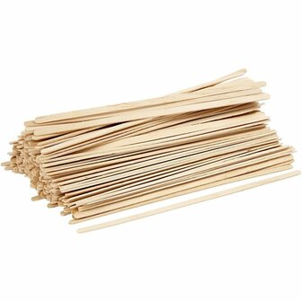 Houten ijsstokjes naturel 190x6mm 200 stuks