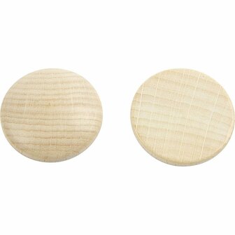 Houten knopen, d 30 mm, dikte 6 mm, 150 stuk/ 1 doos