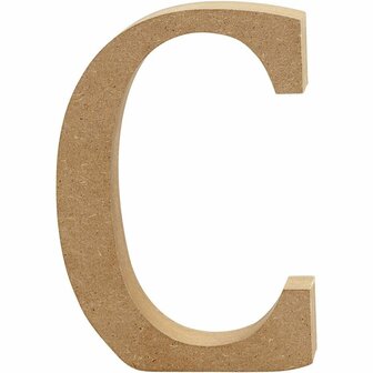 Houten letter C MDF 8 cm