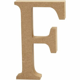 Houten letter F MDF 8 cm