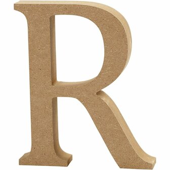 Houten Letter R - DIY Houten Letters - Naam Versiering - Kinderkamer Decoratie - Creatief Knutselen - Houten Letter R - 8 cm