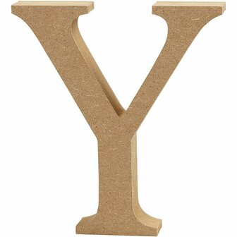 Houten letter Y MDF 8 cm