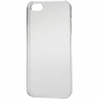 iPhone Hoes - Transparante DIY Hoes Voor iPhone 5/5S - Personaliseerbare Telefoonhoes Voor Creatieve Knutselprojecten - Geschikt Voor Schilderen &amp; Decoreren - Afmetingen 6x12,5 cm - Dikte 10 mm - 1 St