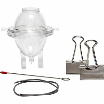 Kaarsen gietvorm - Eivormig - Transparante Vorm Voor DIY Kaarsen - Herbruikbaar &amp; Warmtebestendig Tot 120&deg;C - Geschikt Voor Lont 3x9 - H: 65mm - &Oslash;47mm - 1 Stuk