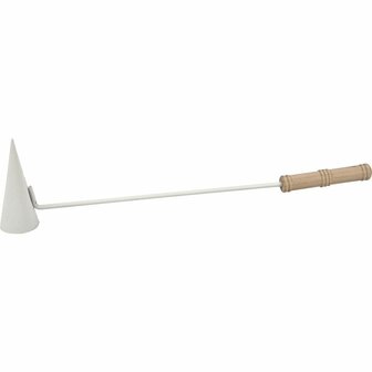 Kaarsendover - Decoratieve Kaarsen Doof Kap - Metalen Kaarsendover - Lange Handgreep - Kaarsen Accessoire - Hoogte 7,5 cm - Lengte 33 cm - Stijlvolle Kaars Accessoire - 1 Stuk