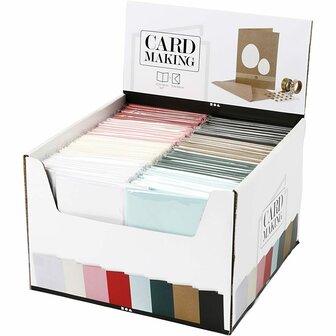 Kaarten En Enveloppen - Kaartenset - DIY - Kaarten Maken - Assorti Kleuren - Kaart: 12,7x17,8 cm 230 Gram - 8x10 Sets