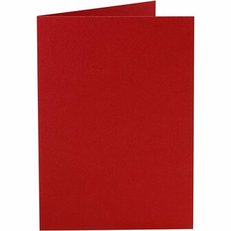 Kaarten, rood, afmeting kaart 10,5x15 cm, 220 gr, 10 stuk/ 1 doos