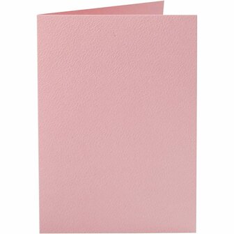 Kaarten, roze, afmeting kaart 10,5x15 cm, 220 gr, 10 stuk/ 1 doos