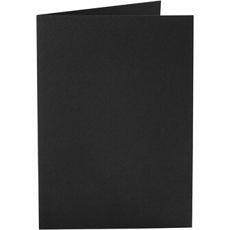 Kaarten, zwart, afmeting kaart 10,5x15 cm, 220 gr, 10 stuk/ 1 doos