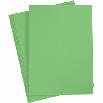 Karton - Hobbykarton - Groen - Gras Groen - DIY - Knutselen - A4 - 21x29,7cm - 180 grams - Creotime - 20 vellen