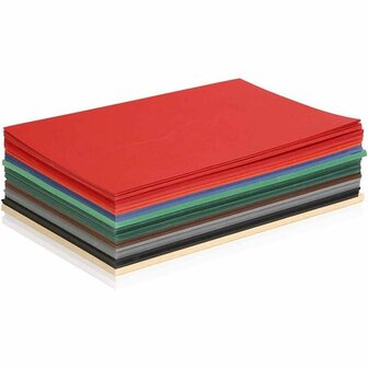 Karton 180 Grams - 10 Verschillende Kleuren A5 Karton - Hobbykarton - Stevig Papier - A5 Papier 180 grams - Knutselpapier Knutselkarton - A5 - 14,8x21cm - 300 vellen
