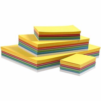 Karton 180 Grams - 13 Verschillende Lente Kleuren A3, A4, A5, A6 Karton - Hobbykarton - Stevig Papier - A3, A4, A5, A6 Papier 180 grams - Knutselpapier Knutselkarton - 1500 Vellen