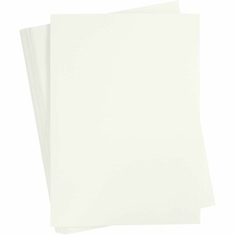 Wit Karton 180 Grams - Wit A2 Karton - Hobbykarton - Stevig Wit Papier - A2 Wit Papier 180 grams - Knutselpapier Knutselkarton - Ivoor Wit - 42 x 60 cm - A2 - 10 Vellen