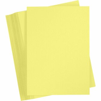 Geel Karton 180 Grams - Geel A4 Karton - Hobbykarton - Stevig Papier - Geel A4 Papier 180 grams - Knutselpapier Knutselkarton - Kanariegeel - 21x29,7 cm - A4 - 100 Vellen