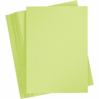 Groen Karton 180 Grams - Groen A4 Karton - Hobbykarton - Stevig Papier - Groen A4 Papier 180 grams - Knutselpapier Knutselkarton - Lime Groen - 21x29,7 cm - A4 - 100 Vellen
