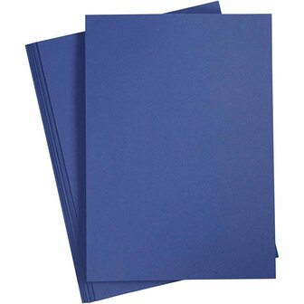 Blauw Karton 180 Grams - Blauw A4 Karton - Hobbykarton - Stevig Papier - Blauw A4 Papier 180 grams - Knutselpapier Knutselkarton - Middernachtblauw - 21x29,7 cm - A4 - 20 Vellen