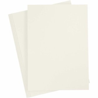 Wit Karton 220 Grams - Off-White A4 Karton - Hobbykarton - Stevig Papier - A4 Papier 220 grams - Luxe Creatief Karton - 21x29,7 cm - A4 - 10 Vellen