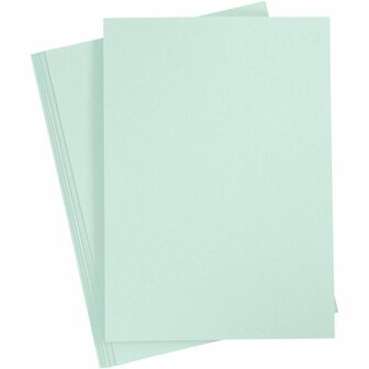 Karton - pastel groen - A4 - 21x29,7cm - Creotime - 210 grams - 10 vellen