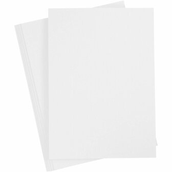 Wit Karton 180 Grams - Sneeuwwit A4 Karton - Hobbykarton - Stevig Papier - A4 Papier 180 grams - Knutselpapier Knutselkarton - 21x29,7 cm - 20 Vellen