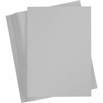 Grijs Karton 180 Grams - Grijs A4 Karton - Hobbykarton - Stevig Papier - Grijs A4 Papier 180 grams - Knutselpapier Knutselkarton - Staalgrijs - 21x29,7 cm - A4 - 100 Vellen