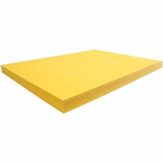Karton - sun yellow - 50x70 cm - 270 grams - Creotime - 100 vellen