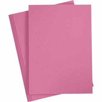 Karton - roze - A4 - 21x29,7cm - 220 grams - 10 vellen