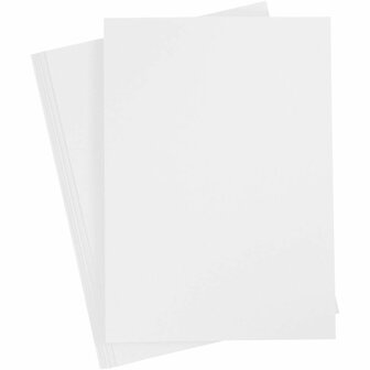 Wit Karton 220 Grams - A4 Hobbykarton - Creatief Papier - Stevig Papier - Knutselkarton voor Tekenen &amp; DIY - 21x29,7 cm - A4 - 10 Vellen