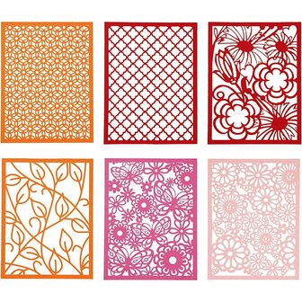 Kartonblok A6 200 Grams - Oranje Roze Rood Karton - Stevig Hobbykarton - Creatief Papier - A6 Formaat 104x146 mm - 24 Vellen