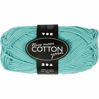 Groen Katoengaren - 8/8 - 50 Gram - 80-85 Meter - Deluxe Haakgaren - Breien