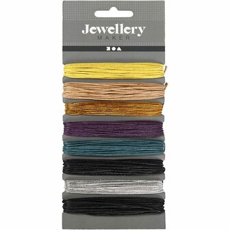 Katoenkoord - Gekleurd DIY Koord - Hobbykoord Voor Creatieve Decoraties - Stevig &amp; Flexibel - Geschikt Voor Handwerk &amp; Sieraden - Ideaal Voor Macram&eacute; - Dikte 1 mm - Lengte 8x5 m