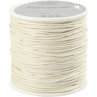 Katoenkoord - Waxed Koord - Zwart - DIY Haken En Macrame - Decoratief Koord Voor Creatieve Projecten - Diameter 1mm - Lengte 40m - 1 Rol