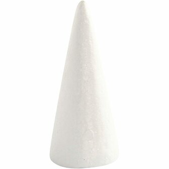 Hoge Kegels - Kegelvormen voor DIY Creatieve Decoraties - Kleine Kegels Piepschuim - Kegelvormige Knutselfiguren - Piepschuim Kegelset - 14,5x6 cm - Wit - 5 Stuks