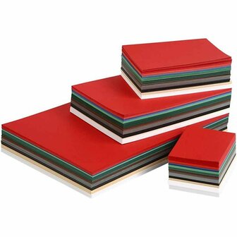 Karton 180 Grams - 13 Verschillende Winter Kerst Kleuren A3, A4, A5, A6 Karton - Hobbykarton - Stevig Papier - A3, A4, A5, A6 Papier 180 grams - Knutselpapier Knutselkarton - Knutselkarton - 1500 Vell